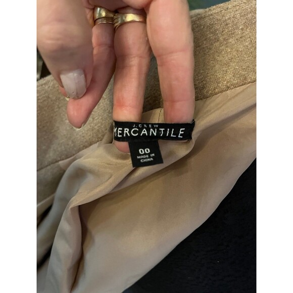 J. Crew Mercantile City Coat Wool blend Women’s Camel Tan Classic sz 00 ret $238 - Picture 8 of 10